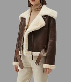 b 3 sheepskin leather bomber jacket for women